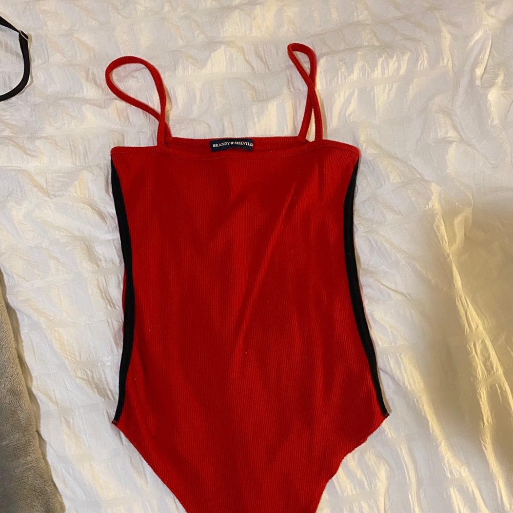 Red Brandy Melville Bodysuit